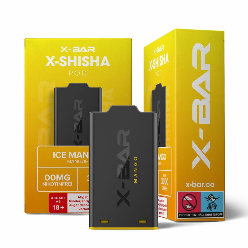 X-Shisha Pod Ice Mango Nikotinfrei by X-BAR 