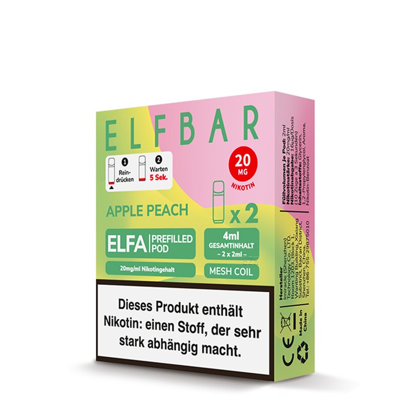 Elfbar ELFA Pods Apple Peach 20mg/ml 2 Stück
